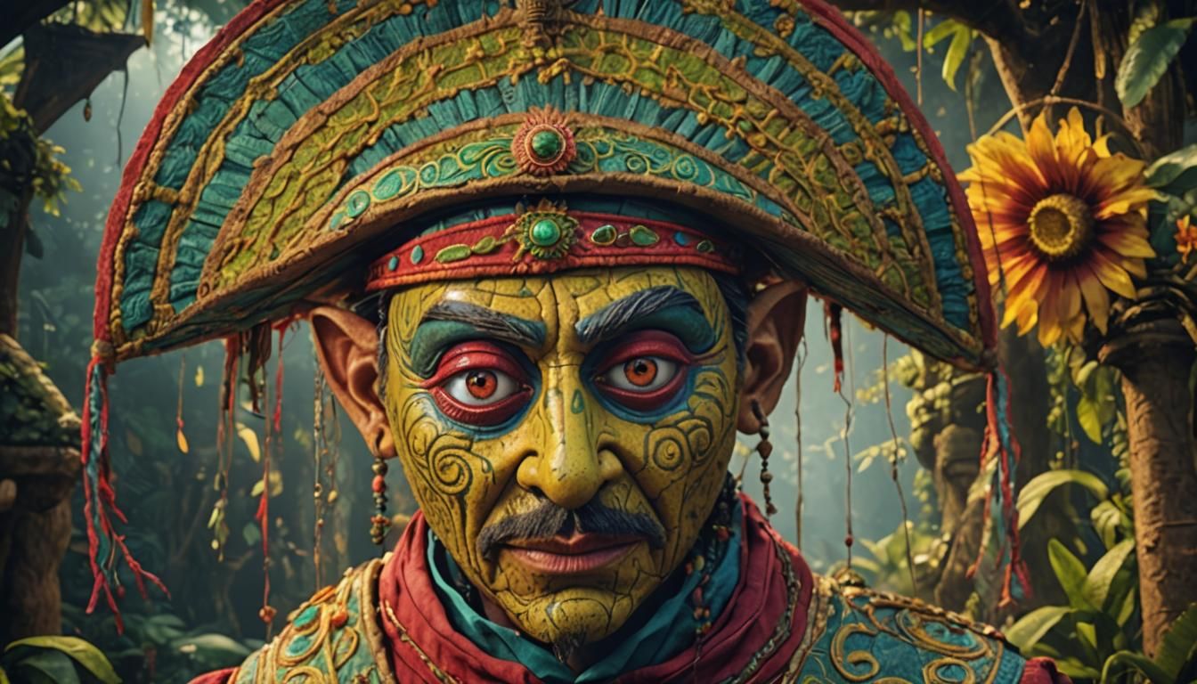 Brazilian Cangaço Marionette in Detailed Matte Painting