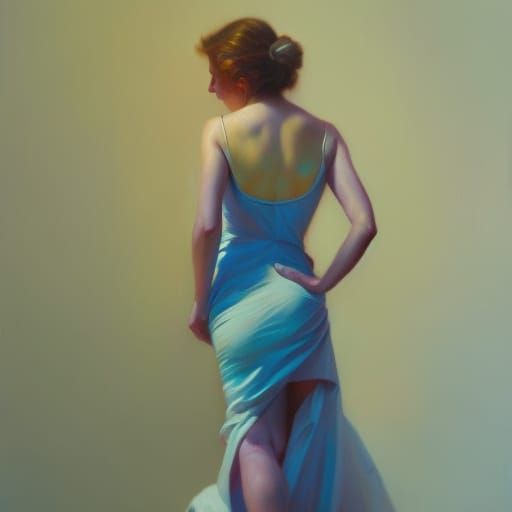 Dress in Oil Painting Style