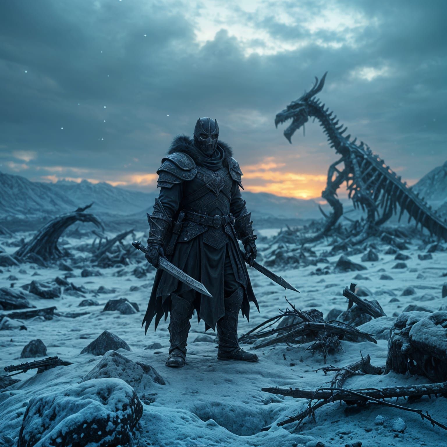 Epic Dark Fantasy Landscape in Vivid Colors