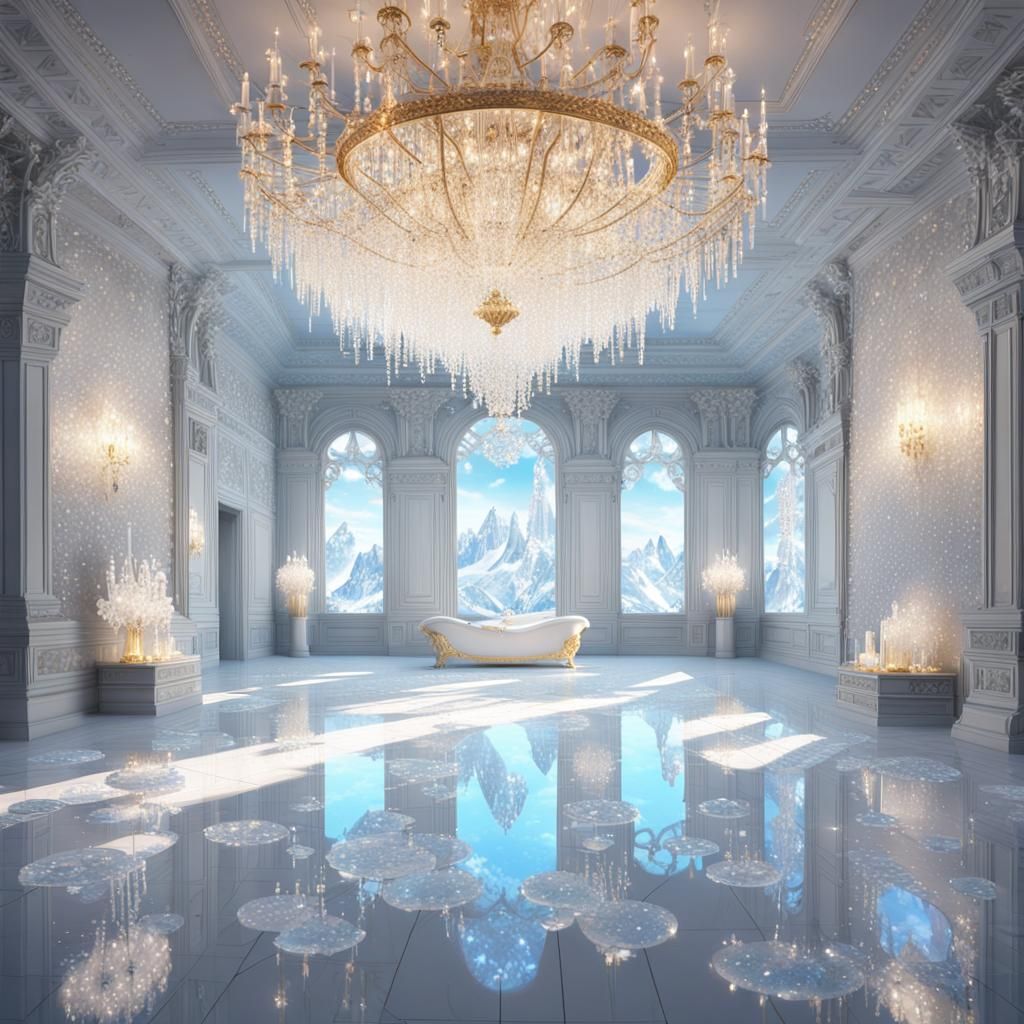 Crystal Room: A Magical, Hyperrealistic Concept Art