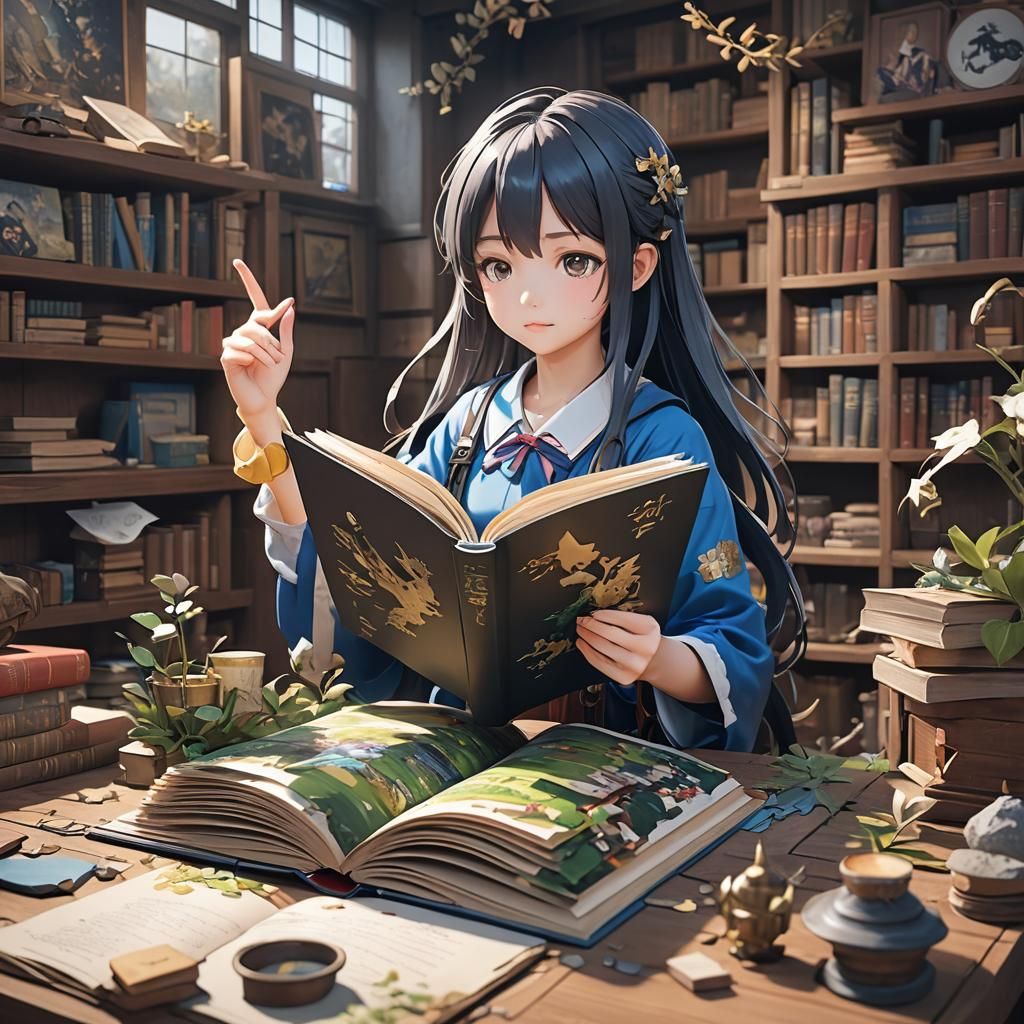 Detailed 3D Anime Art Pop-Up Book