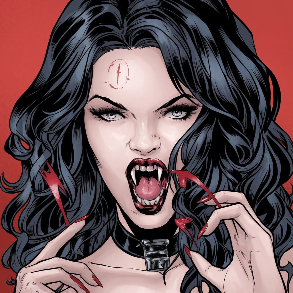 Gothic Vampire Goddess Dances the Night Away