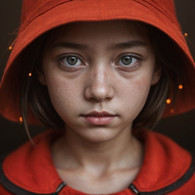 Child Portrait in Storybook Style with Double Exposure