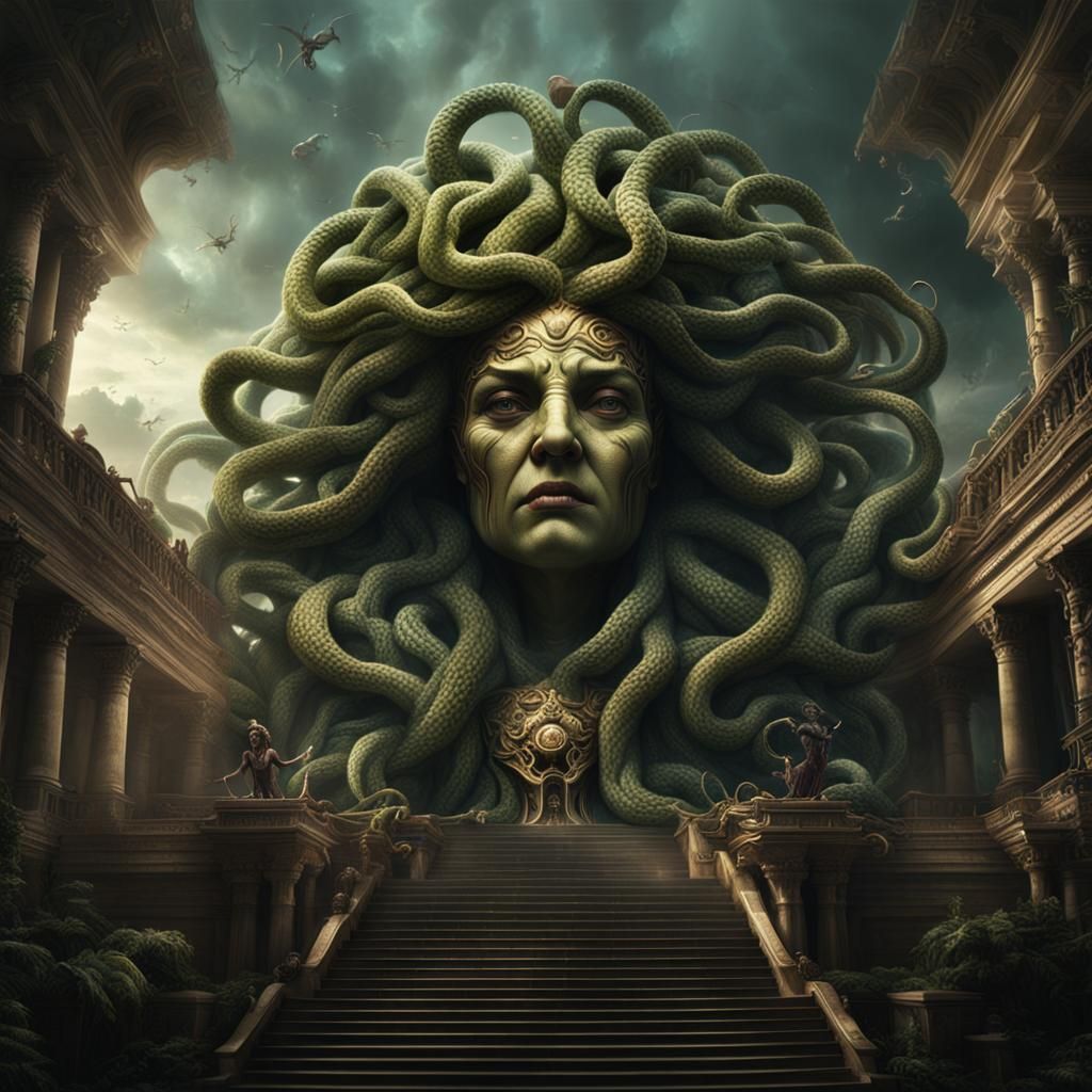 Epic Cinematic Medusa Digital Matte Painting