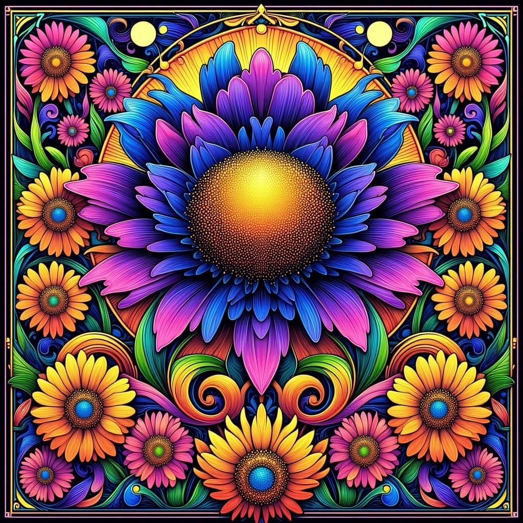 <lora:Neo Art Nouveau:1.0> FLOWER POWER