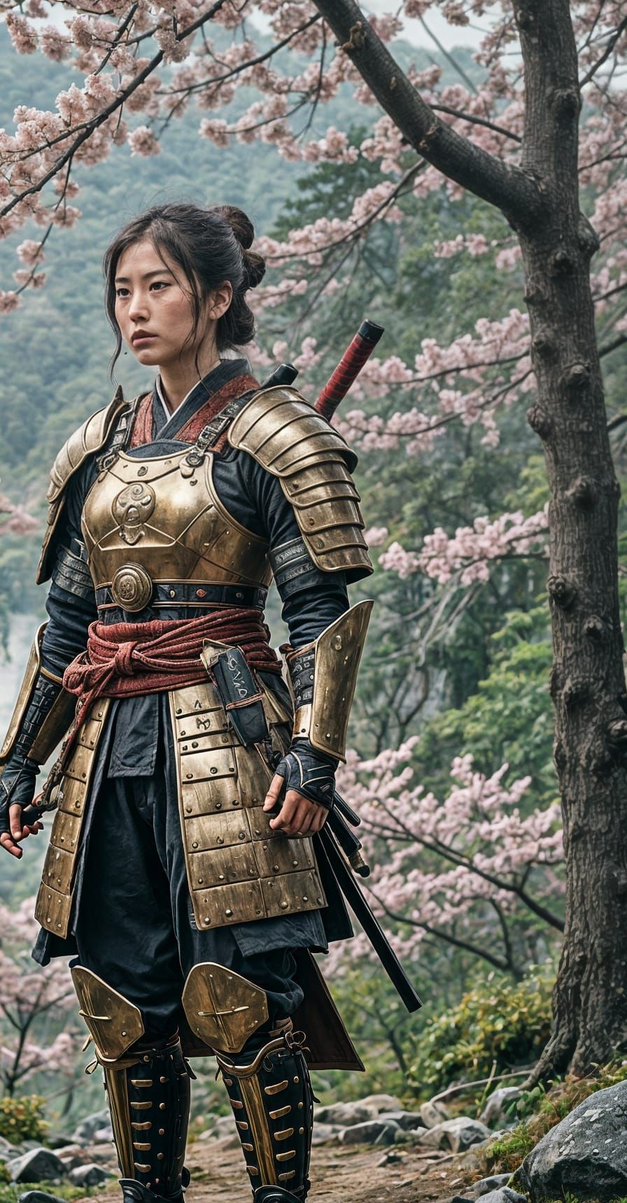 Armored Female Samurai Warrior