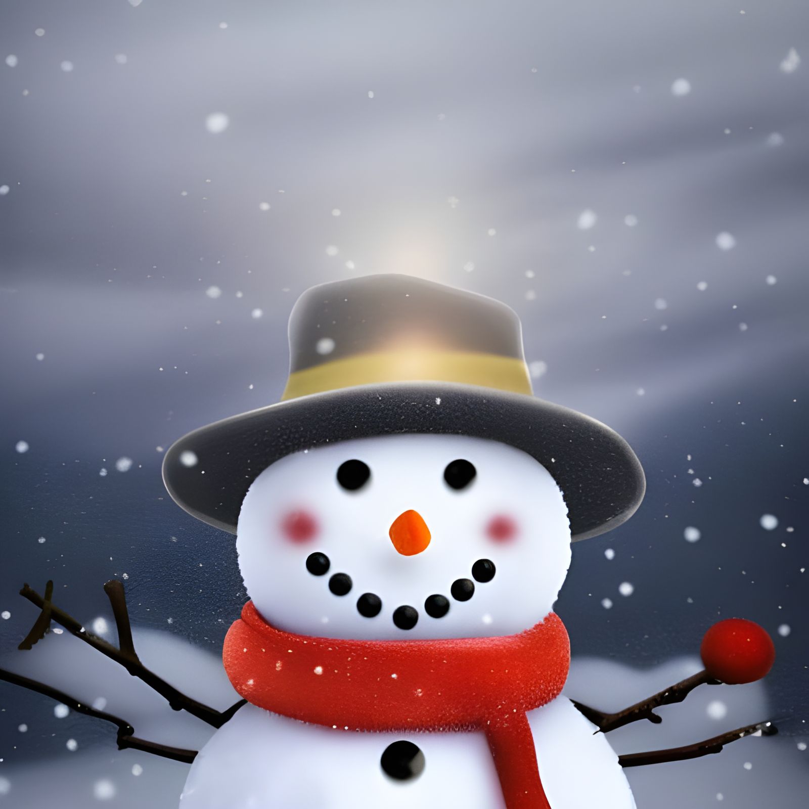 Cute Snowman in Divine Sunshine