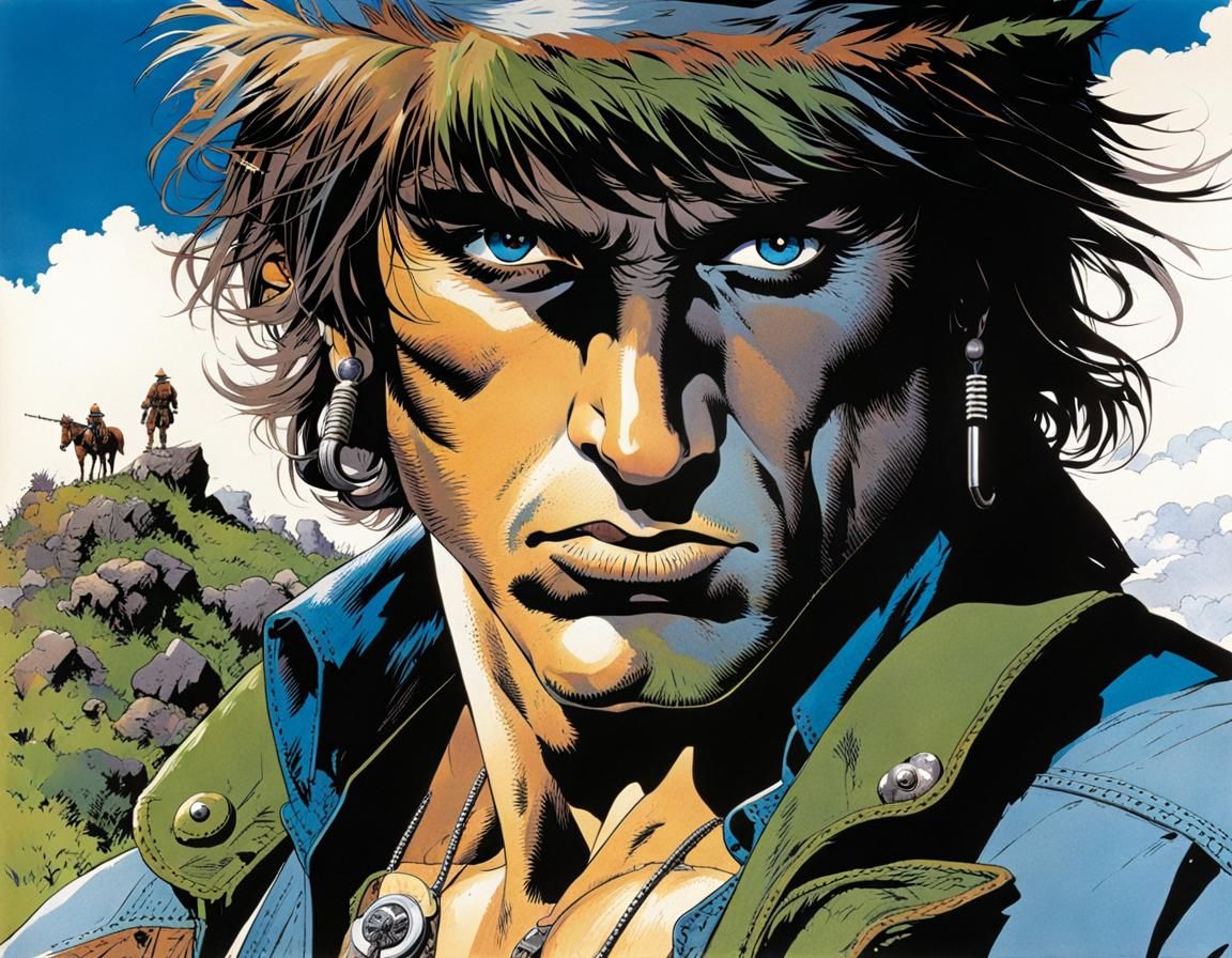 Rambo Portrait in Comic Book Style
