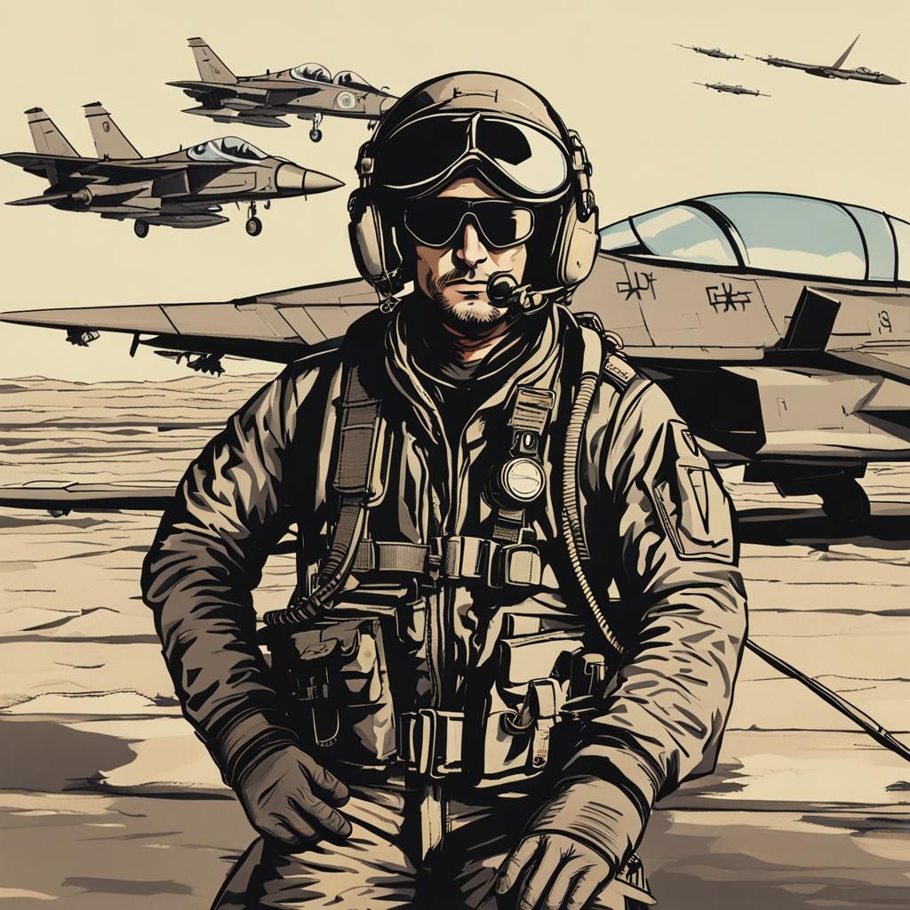 Fighter Pilot in Action