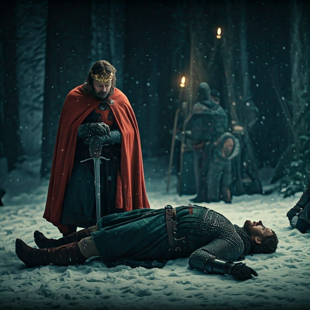 Epic Medieval Battle in Snowy Scotland