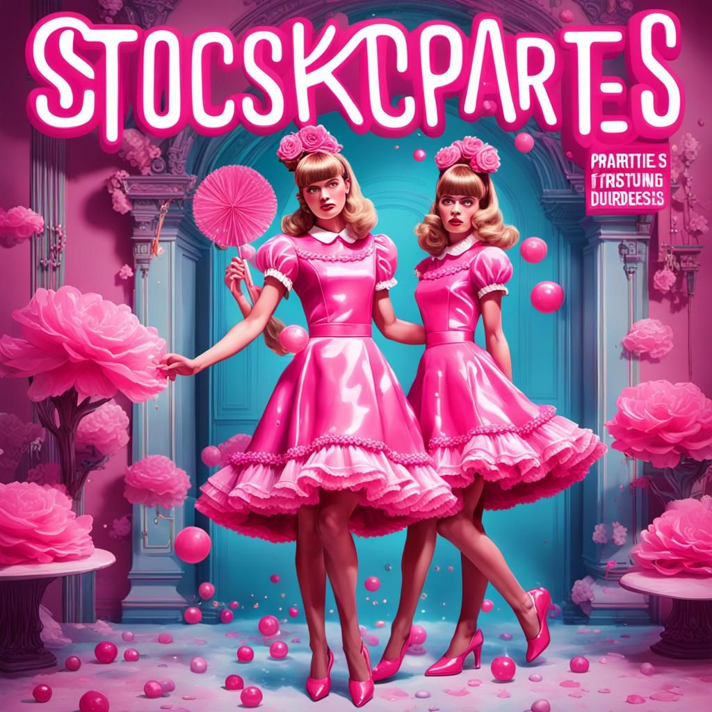 Magazine Cover: 1960s Party Scene in Detailed Matte Painting