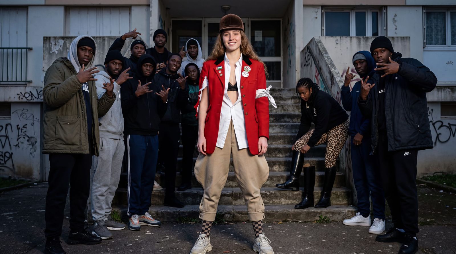 Aristocratic Countess Poses with Rappers in Hip Hop Cover St...