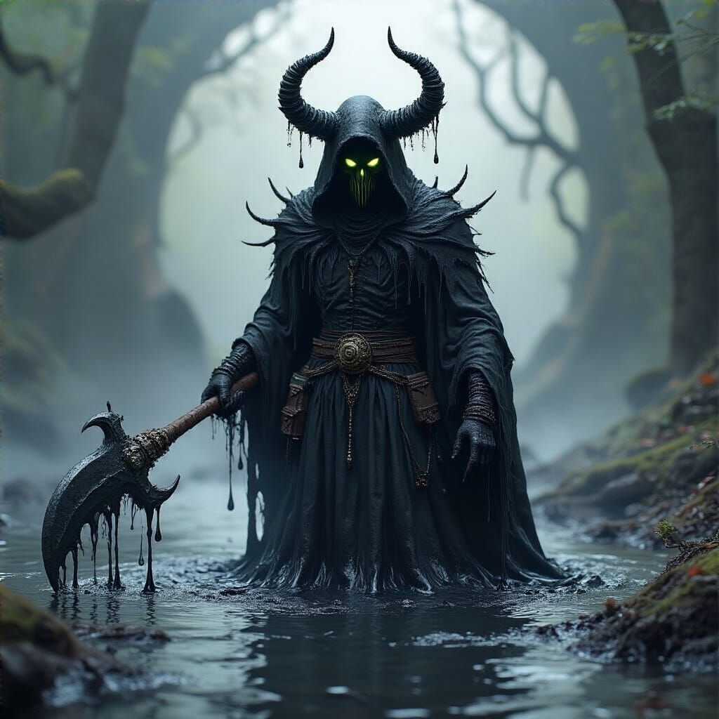 Abstract Grimdark Liquid Art