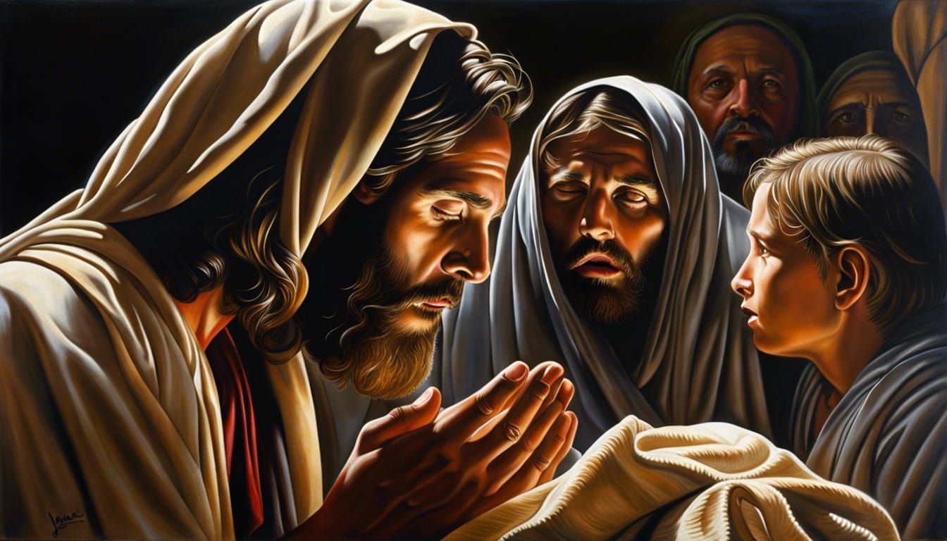 Lazarus Rising: A Photorealistic Biblical Scene