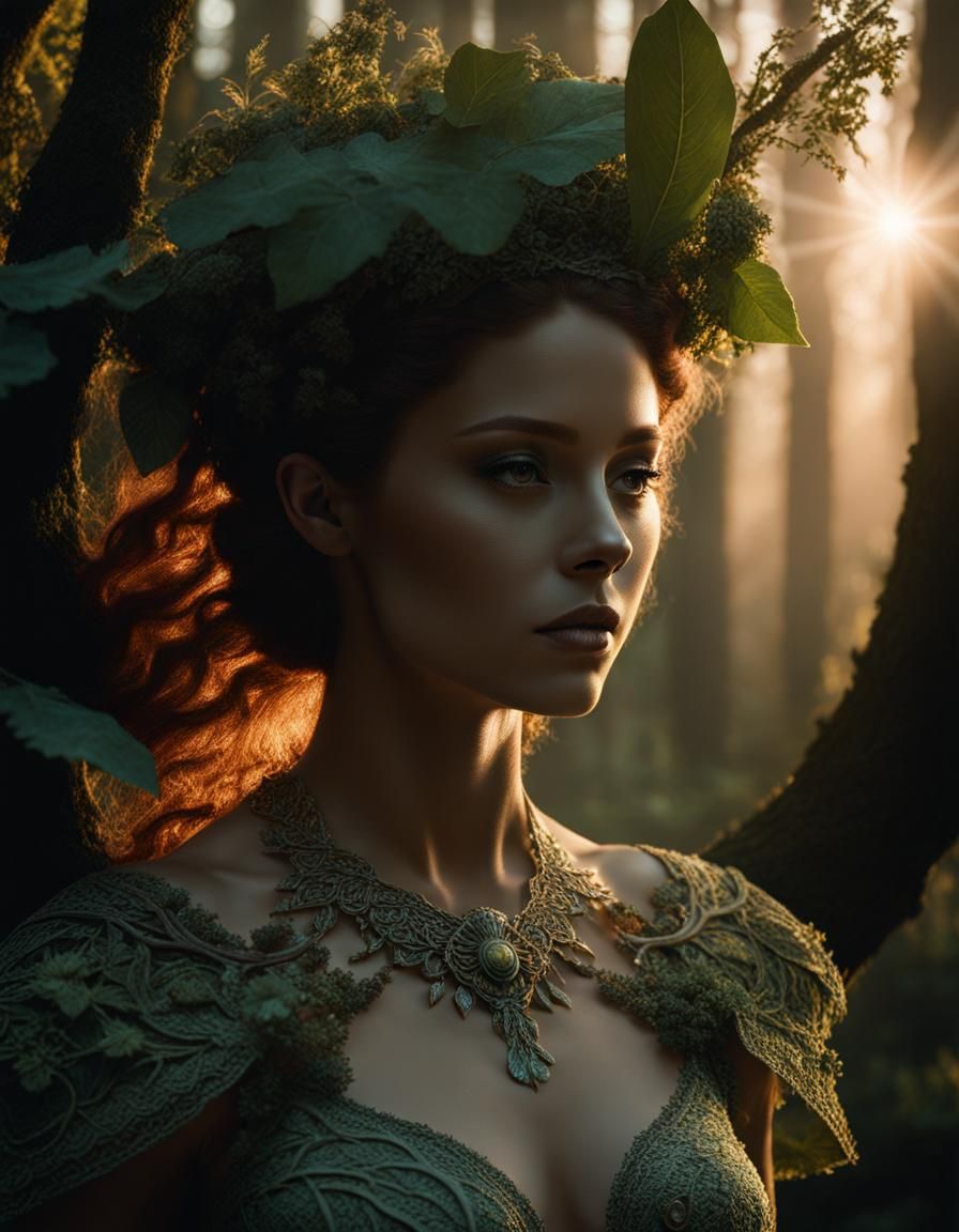 Enchanted Forest Dryad at Magic Hour