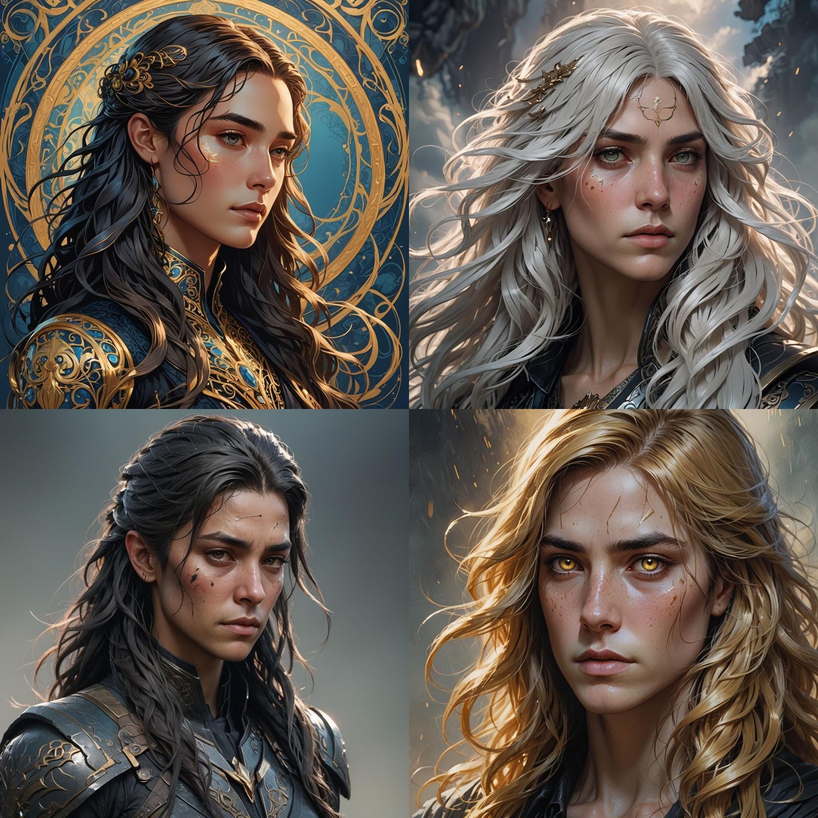 Detailed Portrait of Androgynous Regulus Black