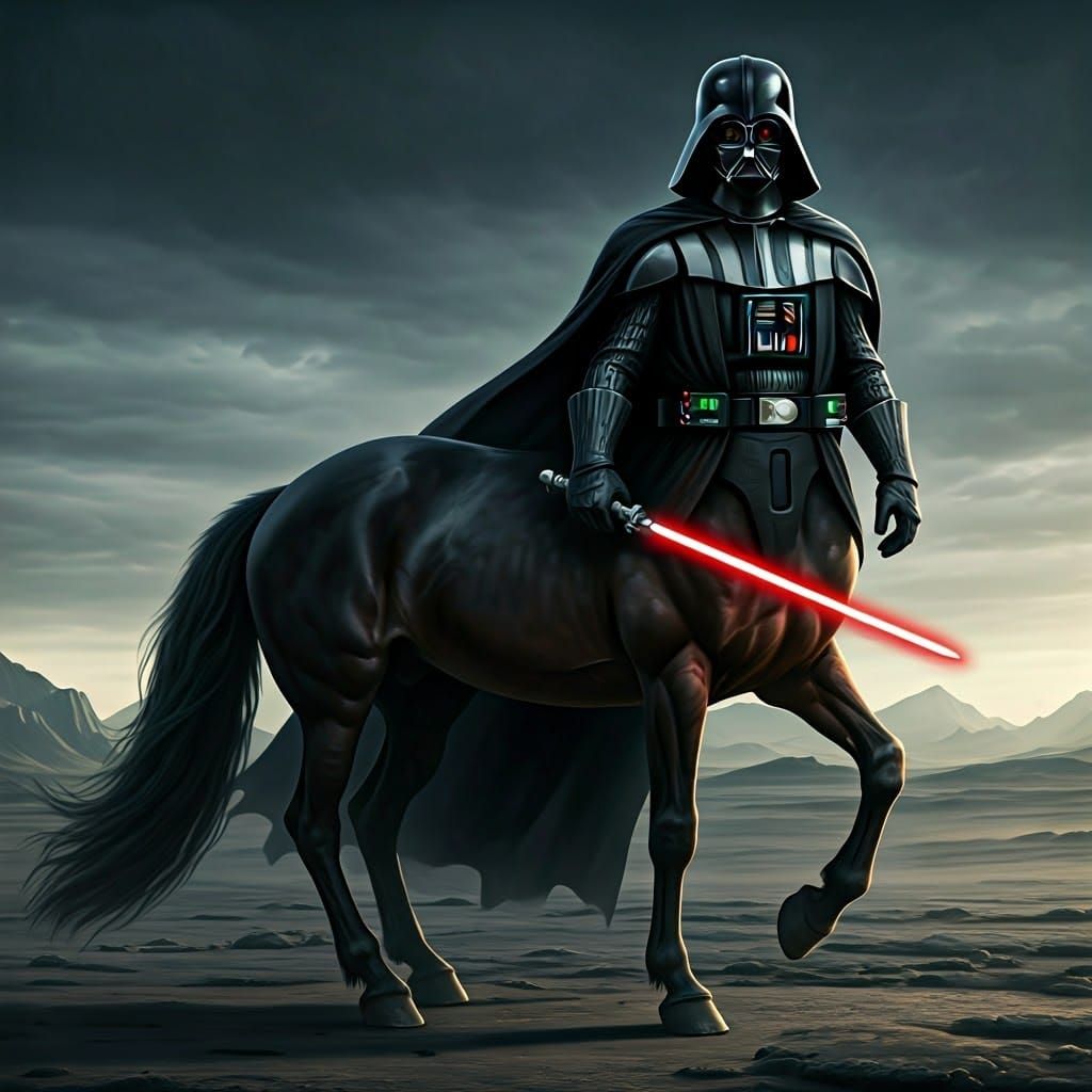 Darth Vader Centaur on Barren Planet