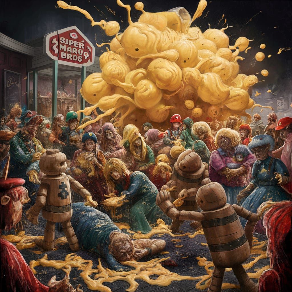 There was a Mayonnaise Explosion at the Super Mario Bros Cos...