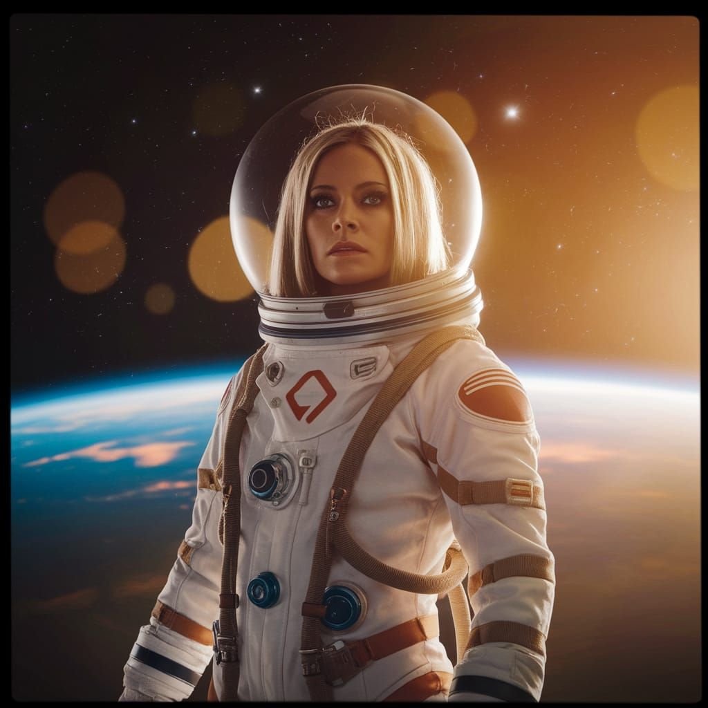 Astronaut in Starlit Cosmos