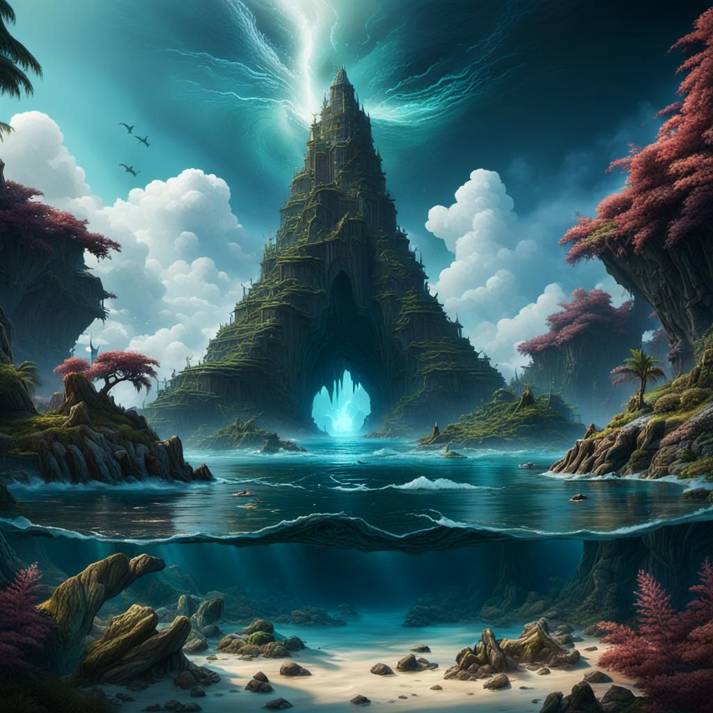 Fantastical Bermuda Triangle Concept Art