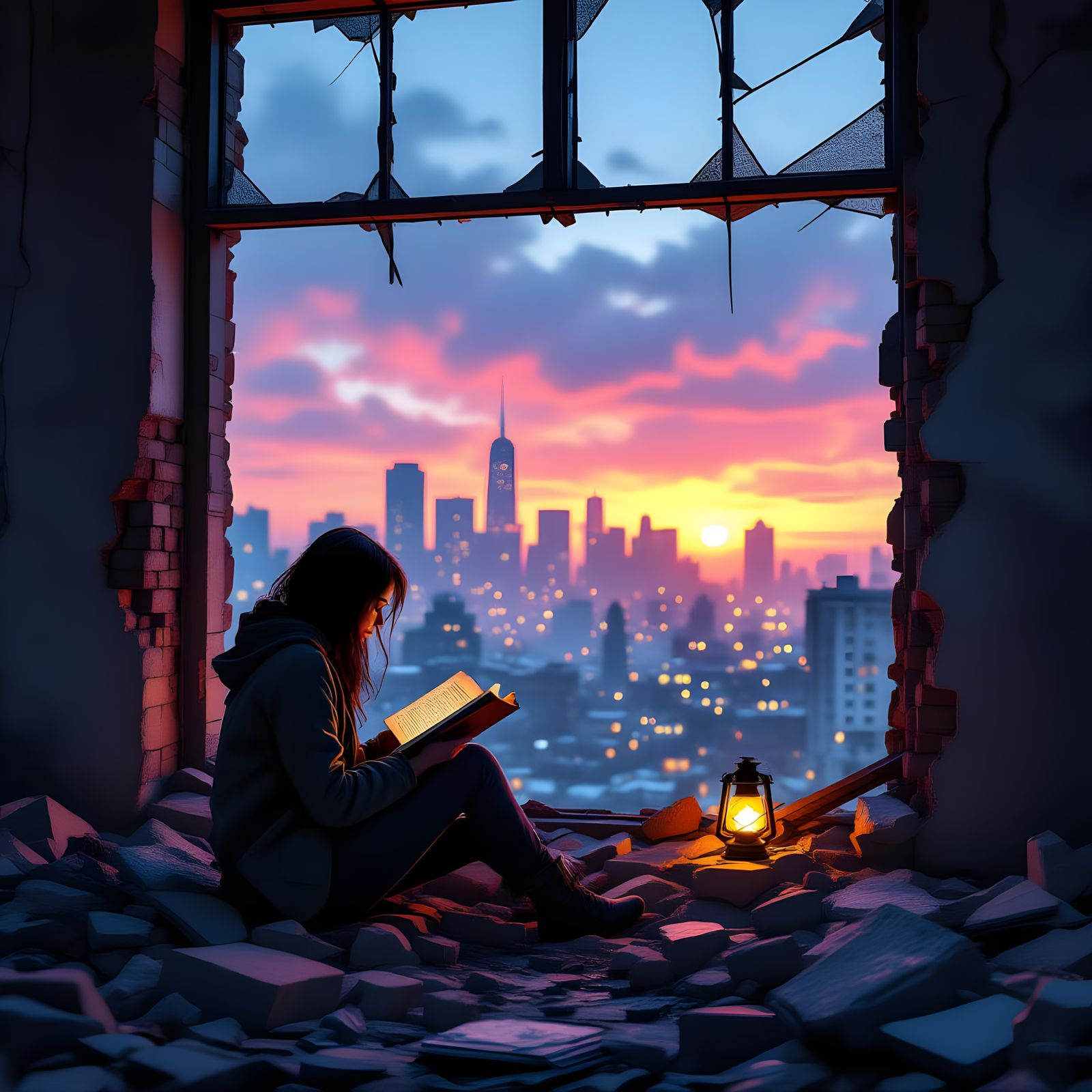 Resilient Reader in Post-Apocalyptic Ruins