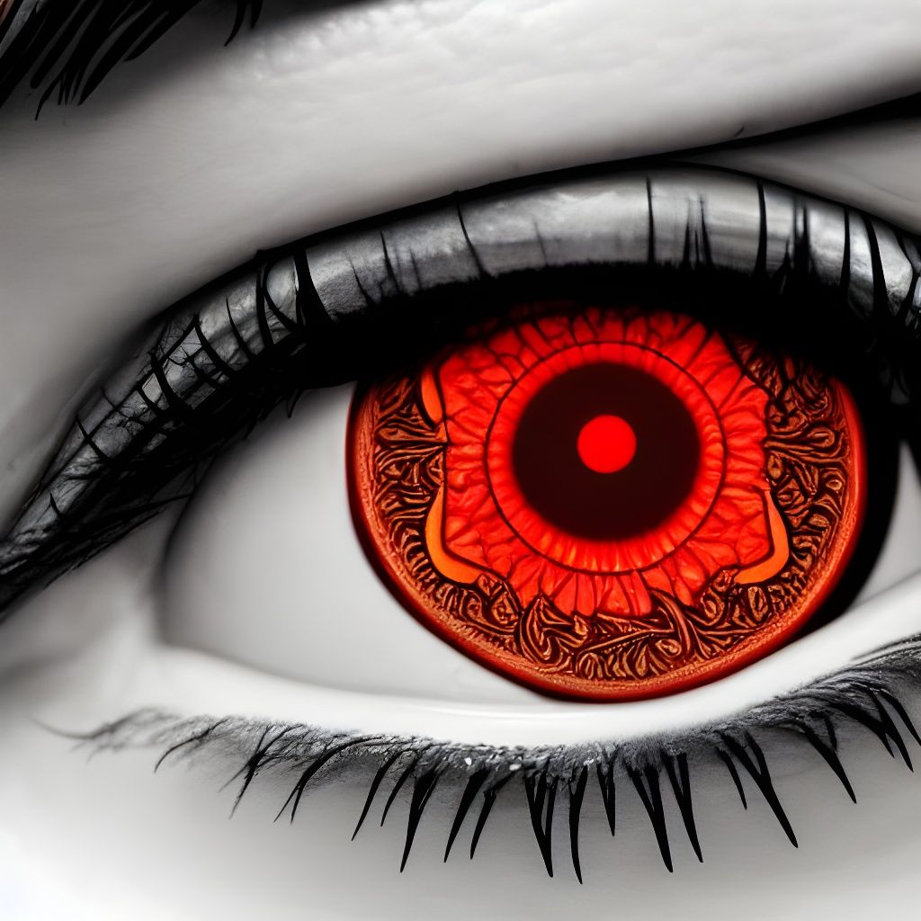 Detailed Sharingan Eye Photorealistic Close-Up