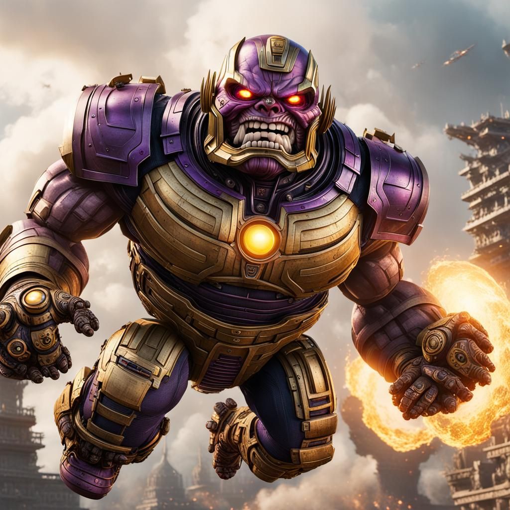 Evil Genius Modok in flight