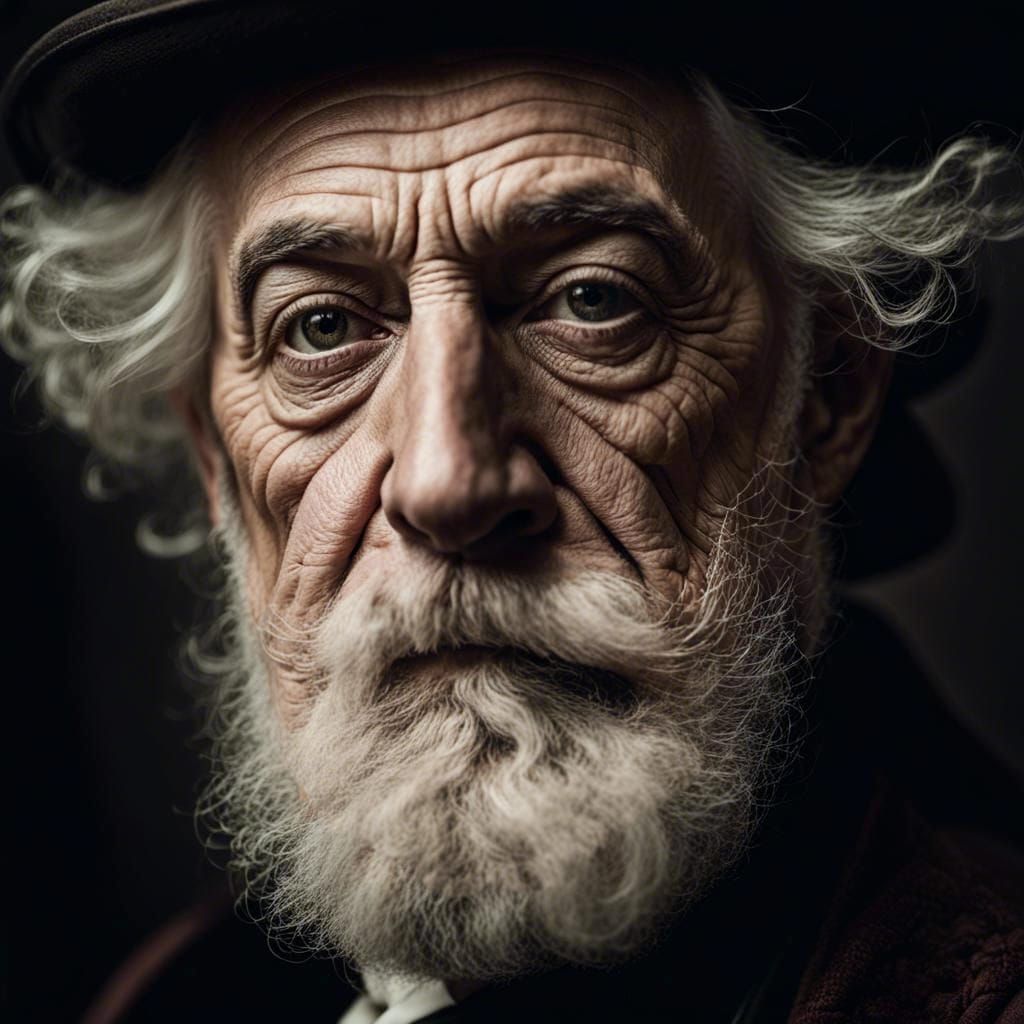 Distinguished Gentleman Portrait in Rembrandt Style