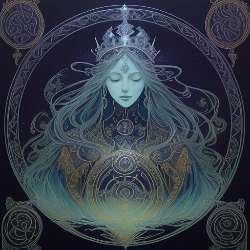 Regal Unity Crown Radiating Realm Energies in Ethereal Glow