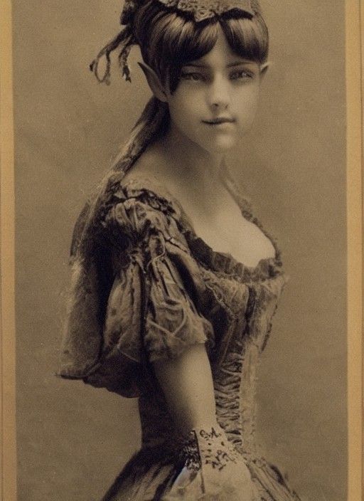 Beautiful Victorian Elf Girl Portrait