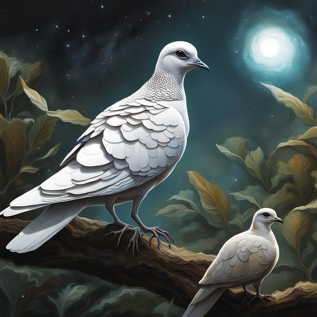 Exoplanet with Alien Doves: Speculative Xenobiology Art