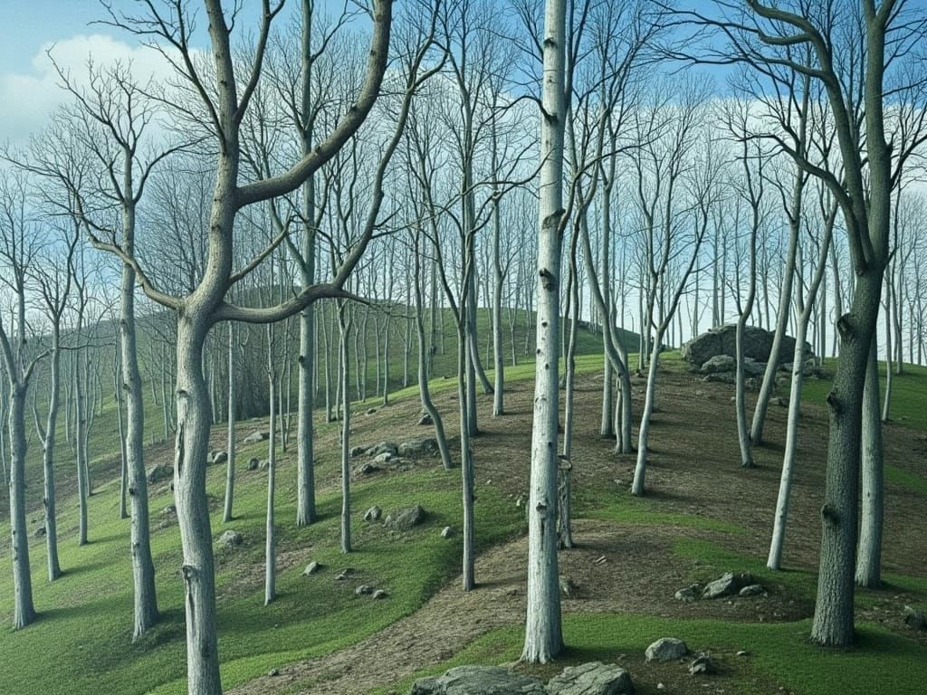 Romantic Trees in a Rolling Landscape