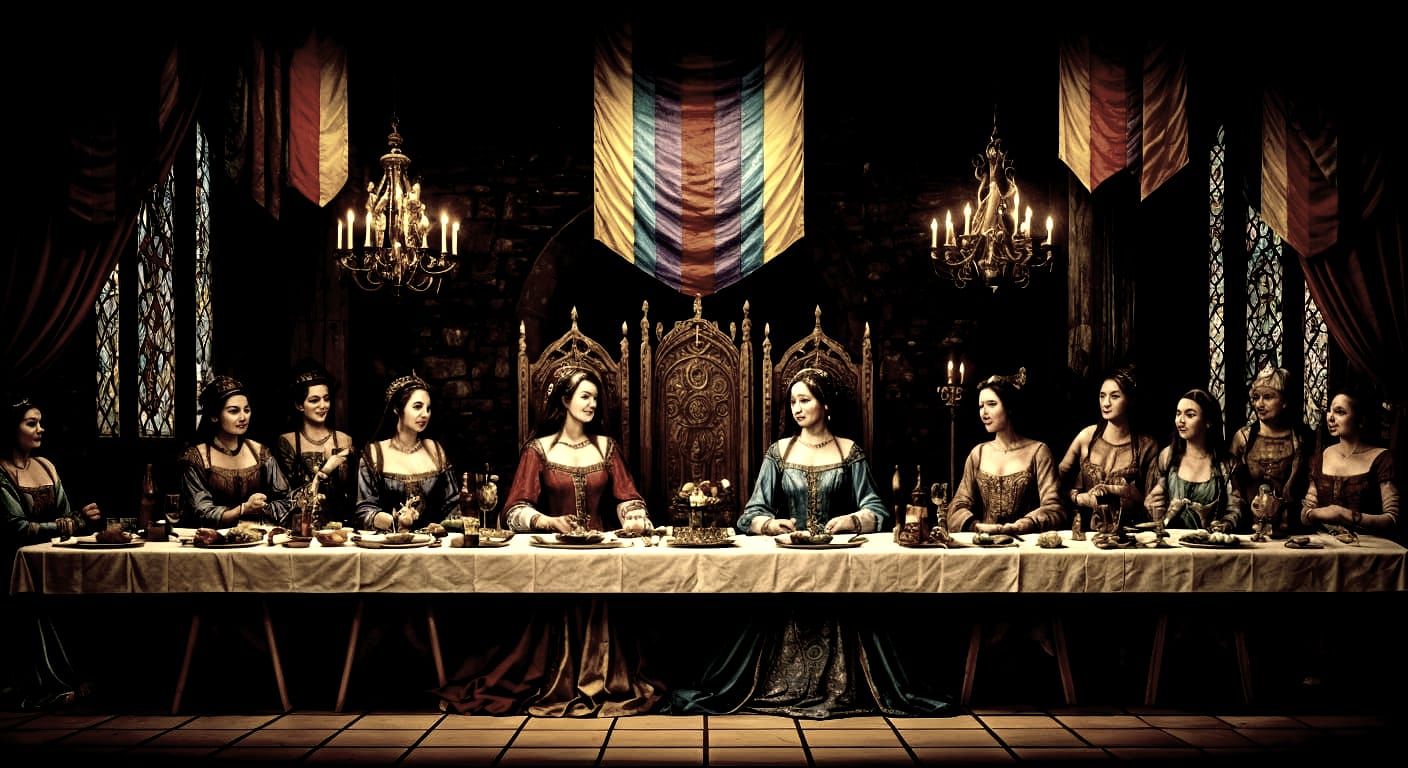Medieval Queens' Banquet in Renaissance Style