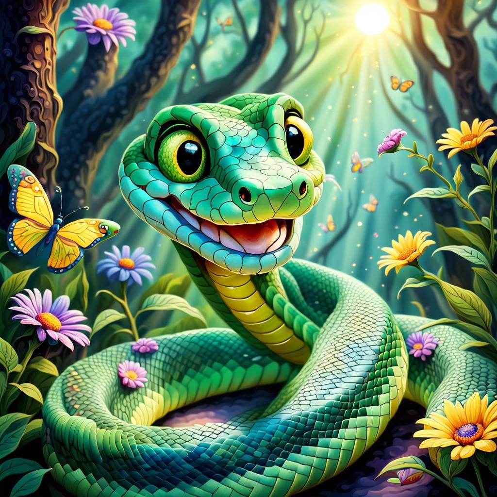 😊🐍 Sammy the Smiling Snake 🐍😊