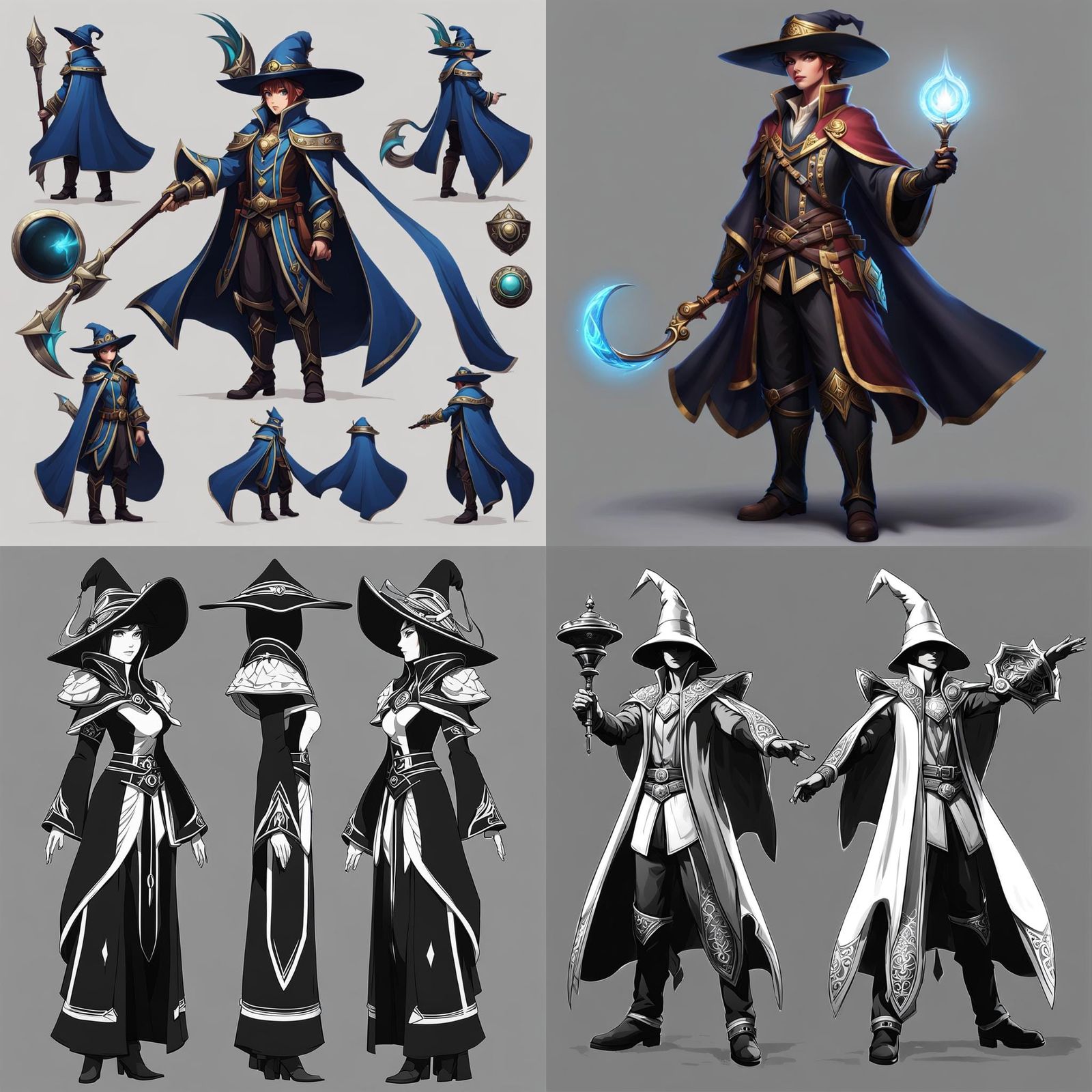 High-Tech Mage Concept Art with Cybernetic Arm