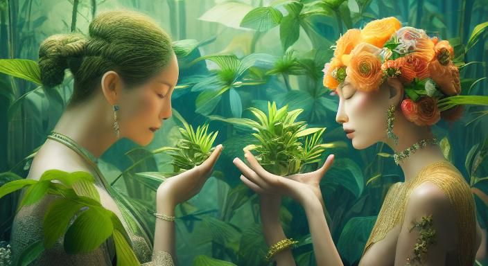 Plants in Conversation: A Surreal Octane Render