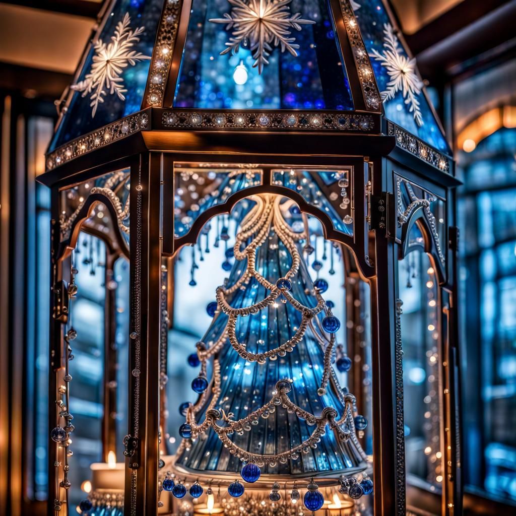 "Lantern Crystal Christmas Tree"
