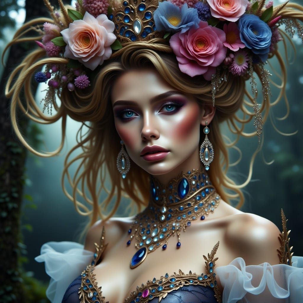 Haute Couture Alice in Wonderland Portrait