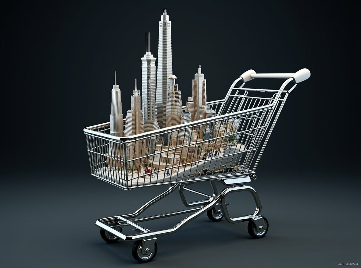 City Built Inside a Giant Shopping Cart