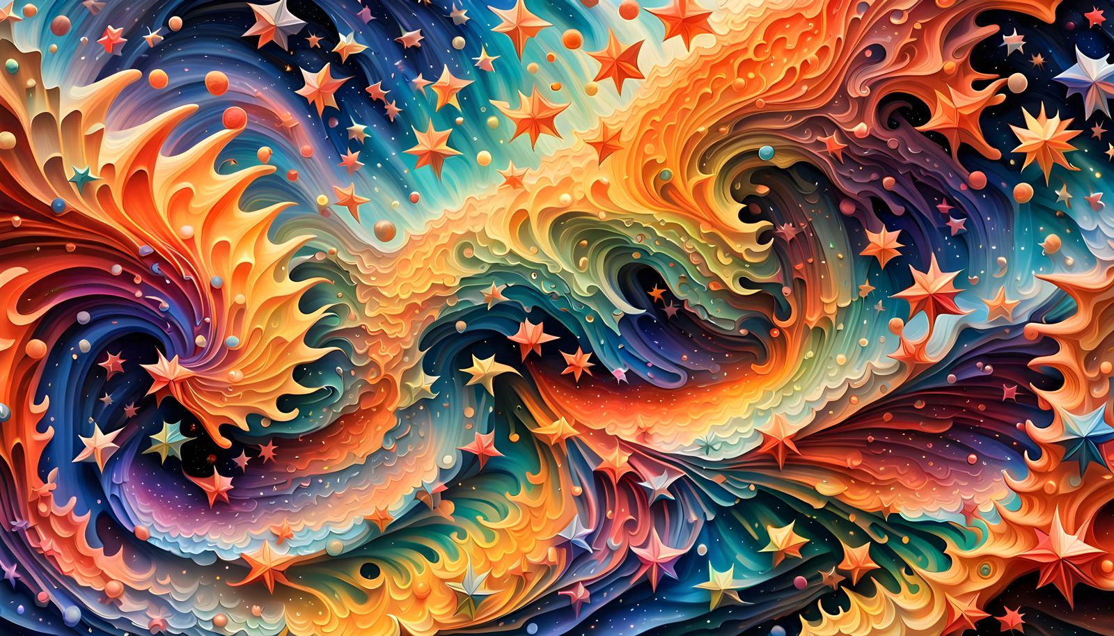 Iridescent Stars Form Aboriginal-Style Celestial Landscape