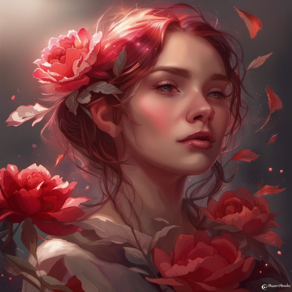 Enchanting Flower Fairy Portrait in Hyperdetailed Style