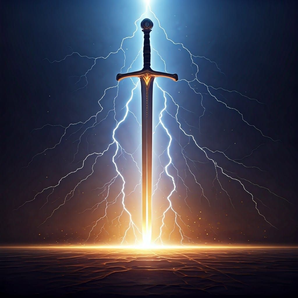 The  lightning sword of God strikes down