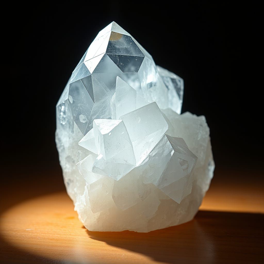 Luminescent Quartz Crystal Formation in Ethereal Light