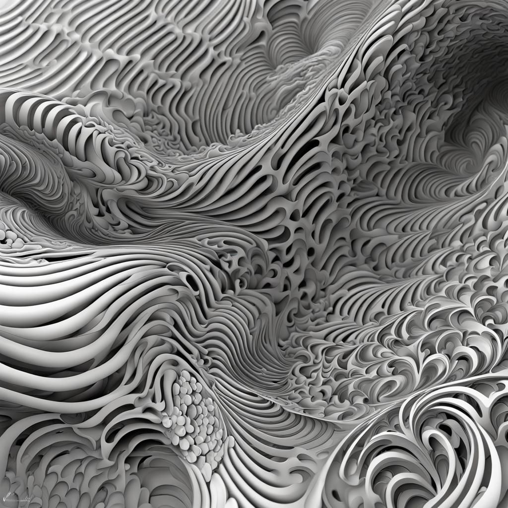 Abstract Depression: Fractal Wave Function Art