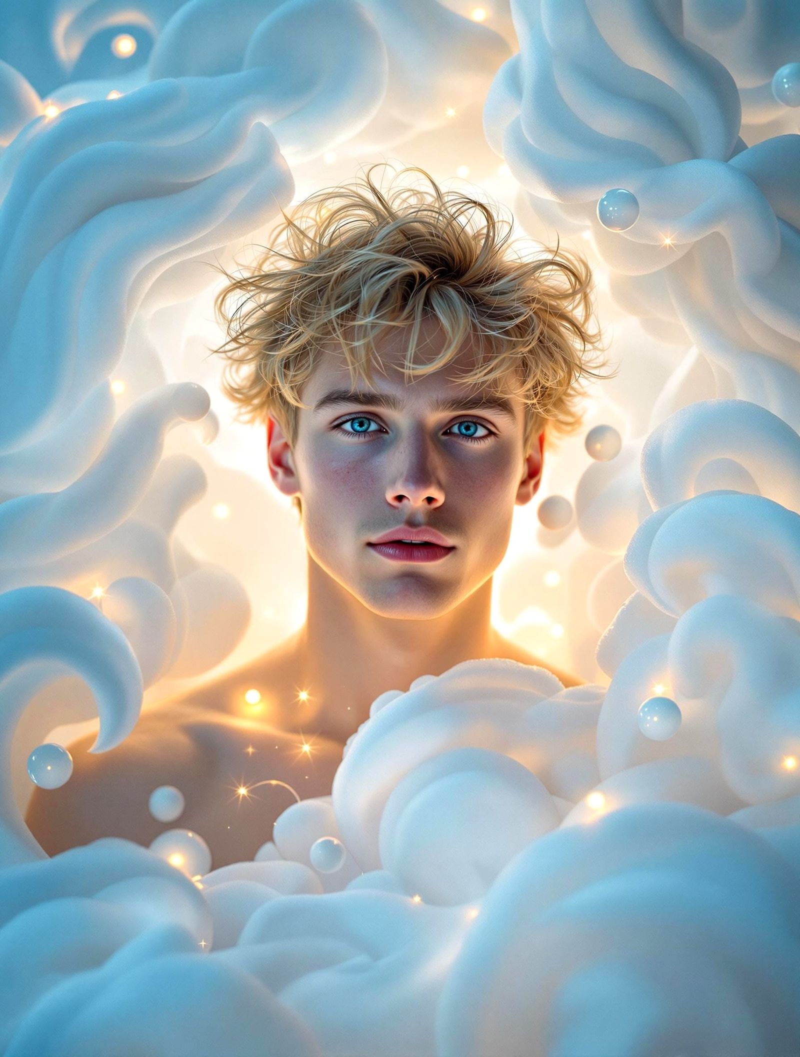 Ethereal beauty wrapped in the glow of a thousand tiny stars.