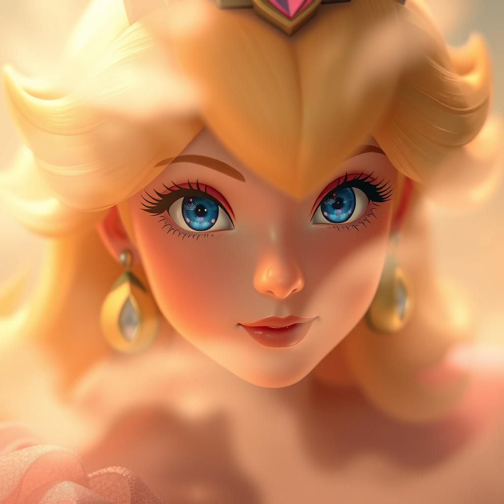 Princess Peach in Dreamy, Ethereal Light