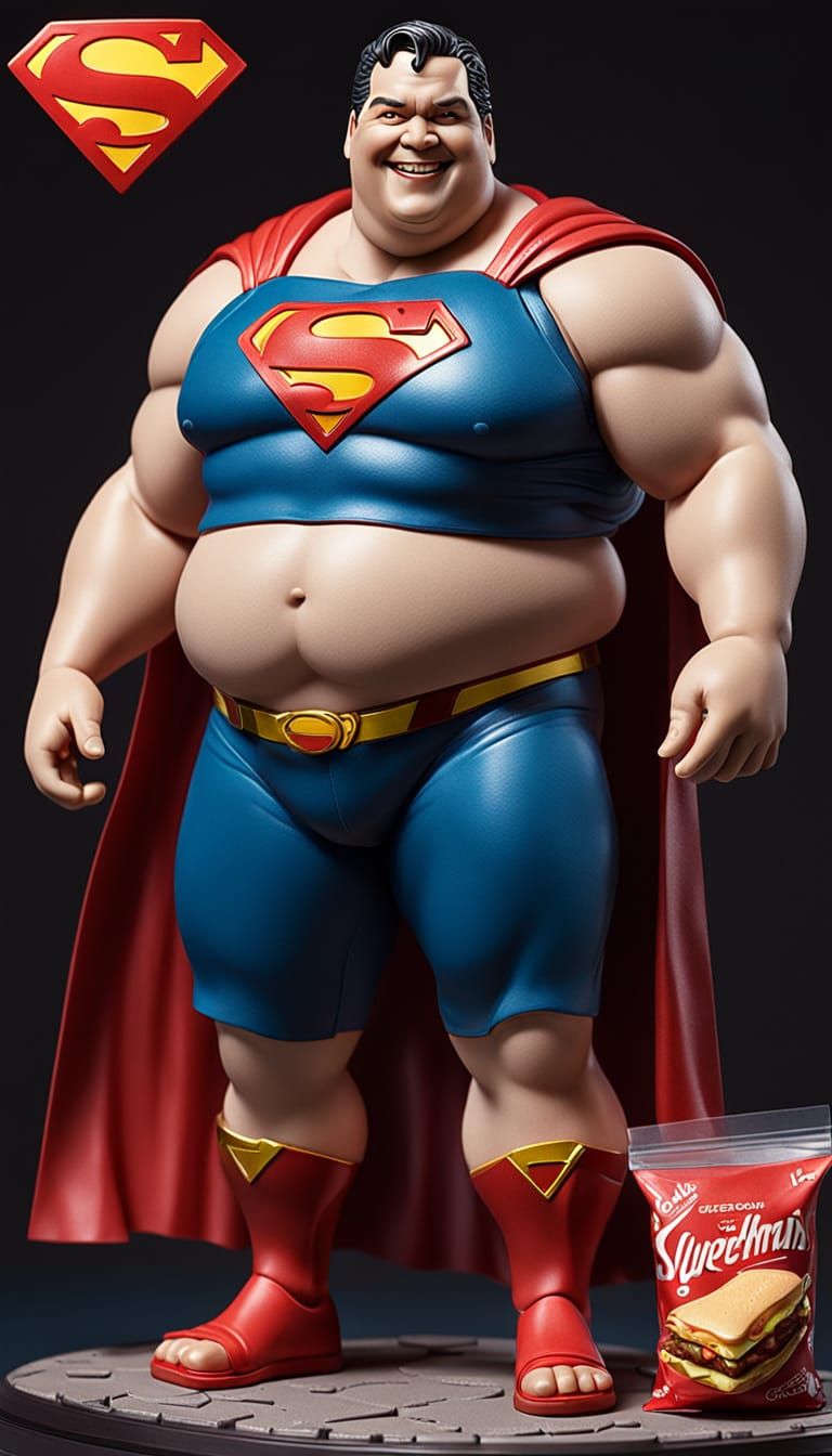 Hyper-Realistic Super Obese Action Figure in Blister Pack