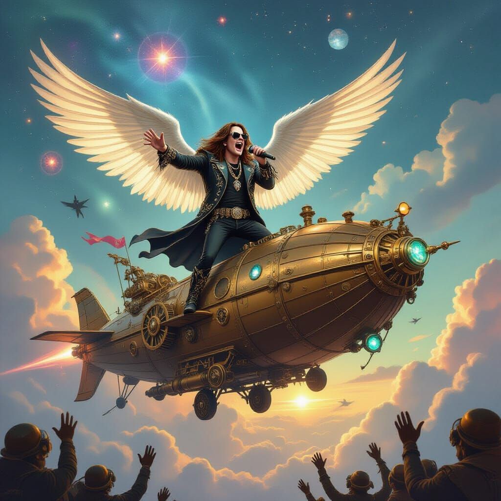 Steampunk Ozzy Osbourne in Celestial Performance