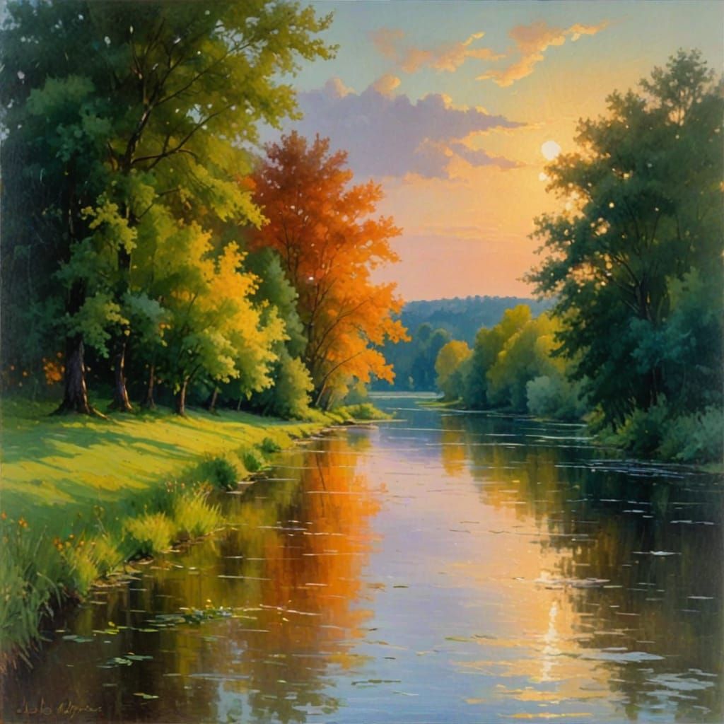 Peaceful Late Summer Evening Scene