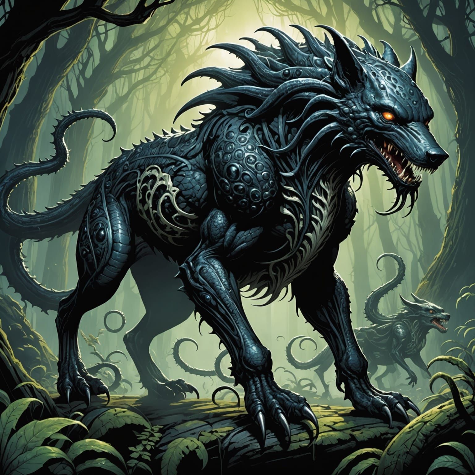 Alien Wolf Pack: Comic Book Art